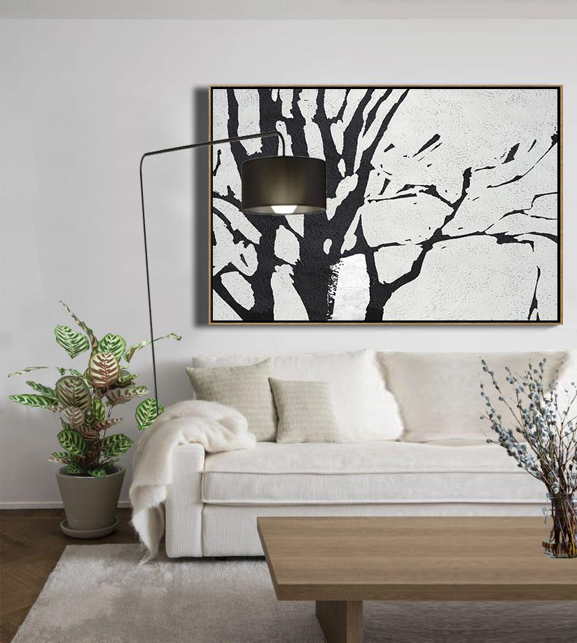 Horizontal Minimalist Tree Art #MN7C - Click Image to Close